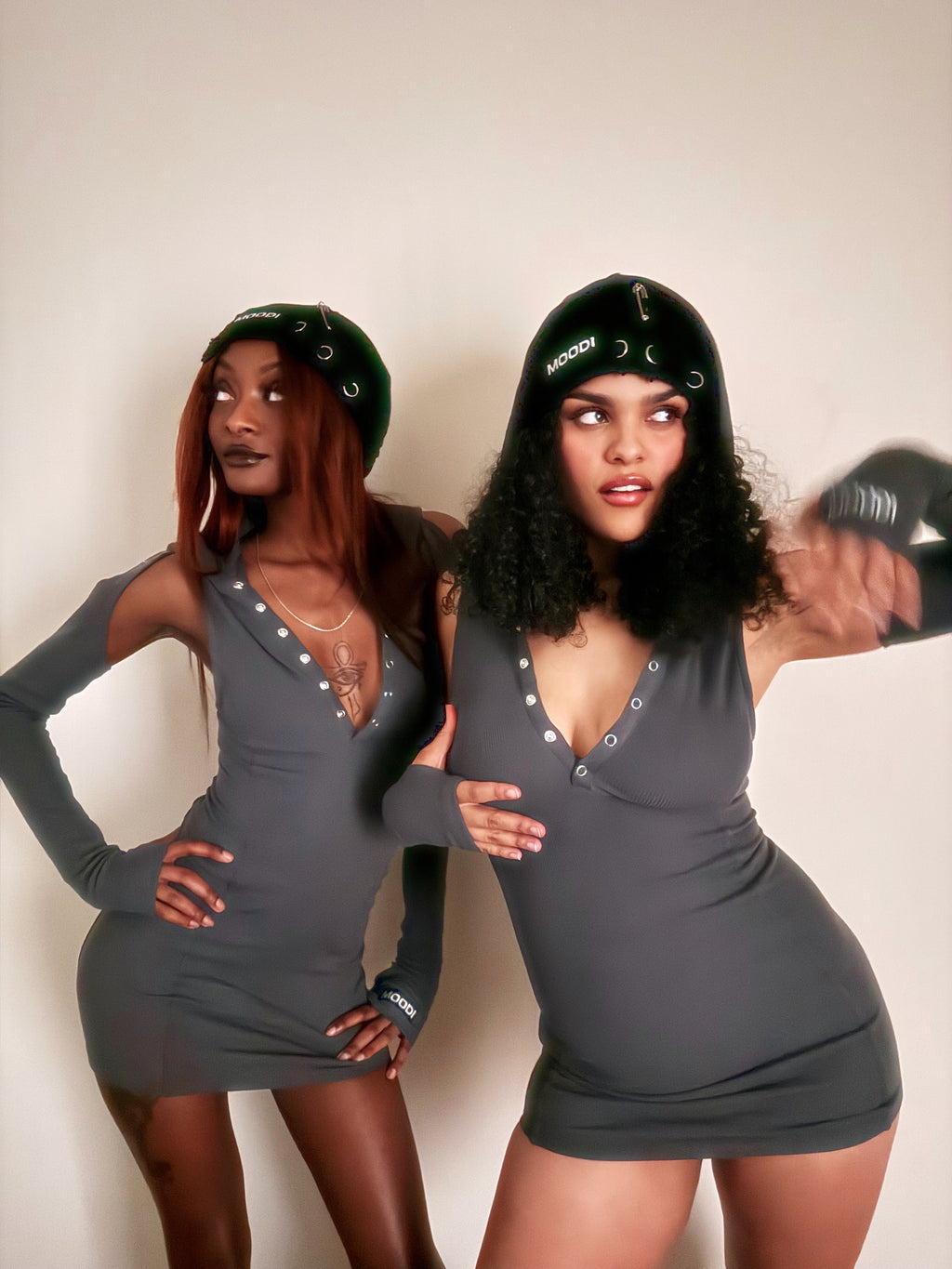 Jacie Ribbed Hoodie Mini Dress