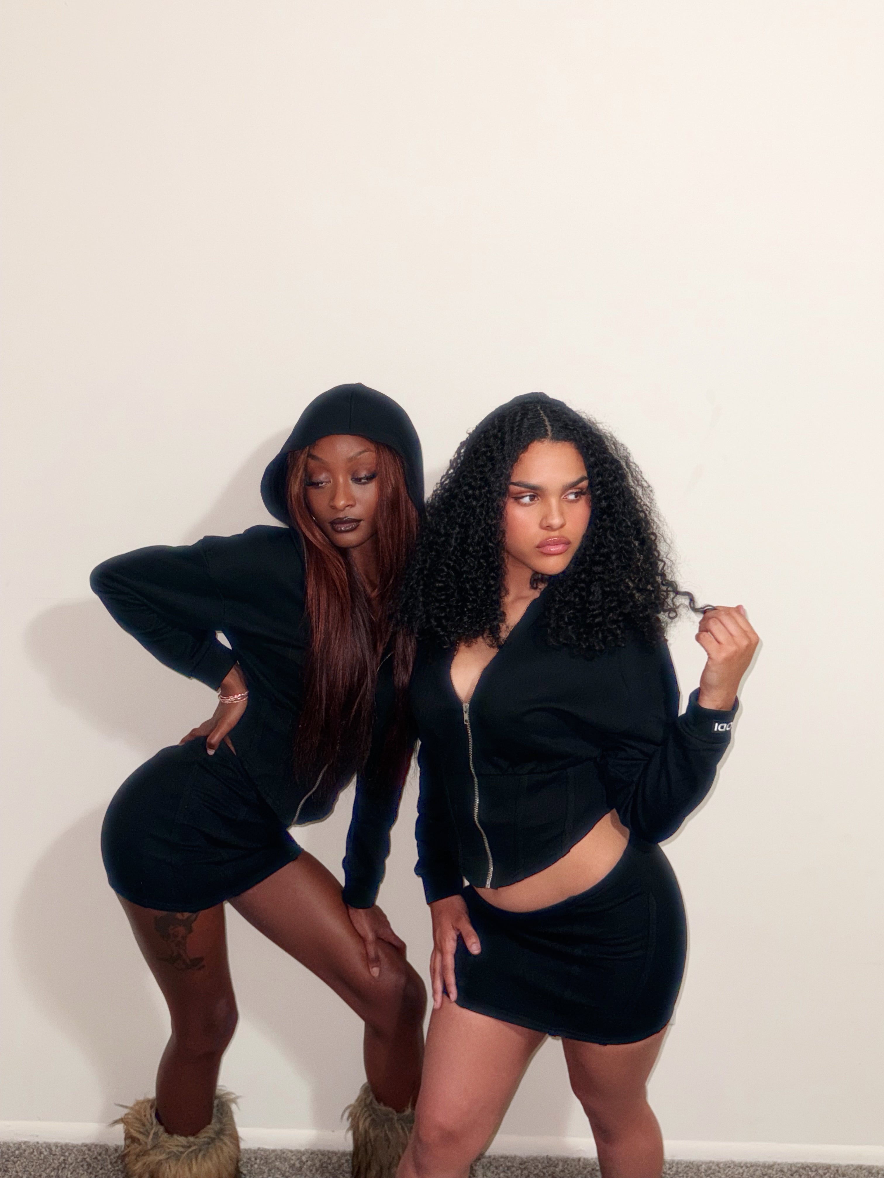 Sia Corset Hoodie and Mini Skirt Set